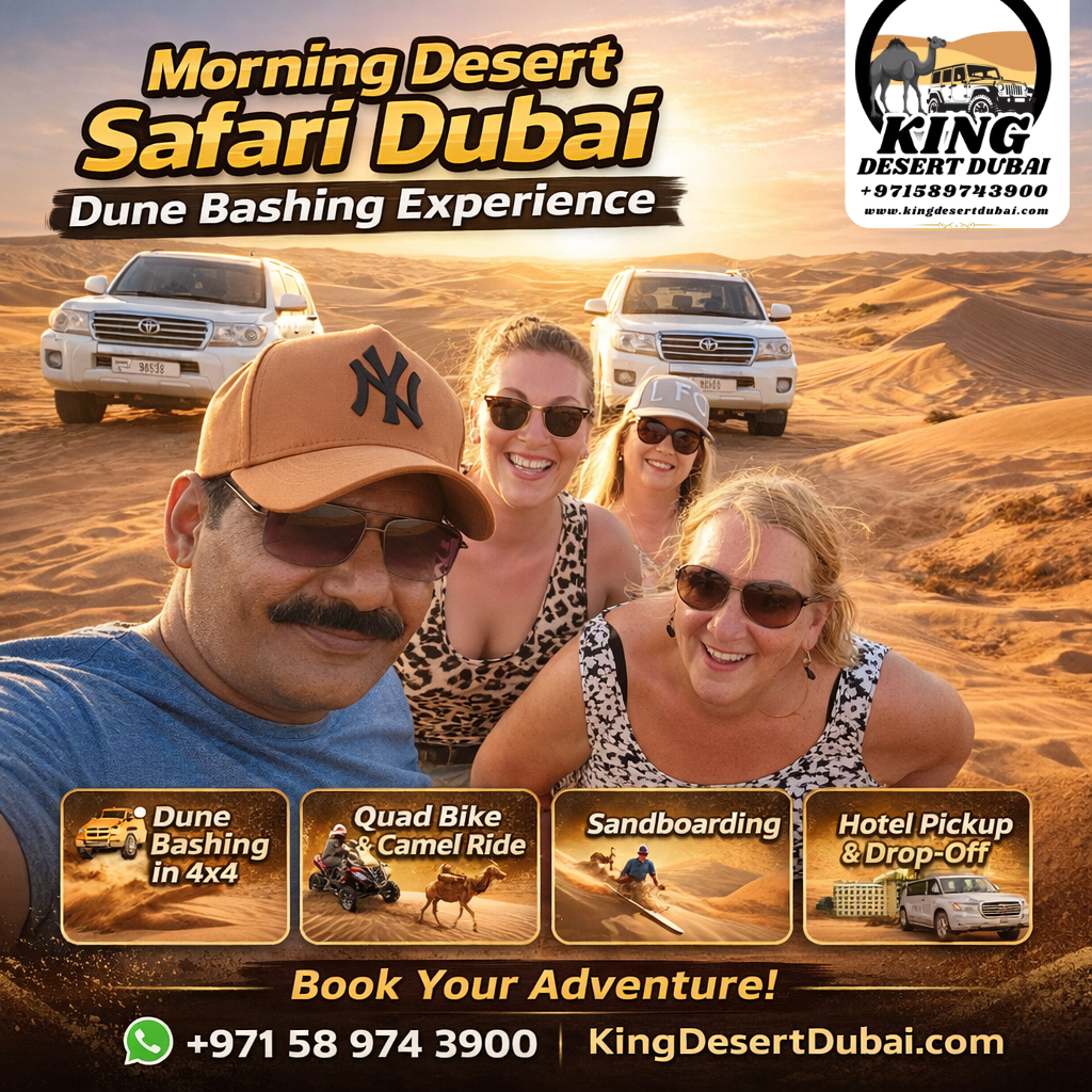 Morning Desert Safari Dubai Dune Bashing Experience