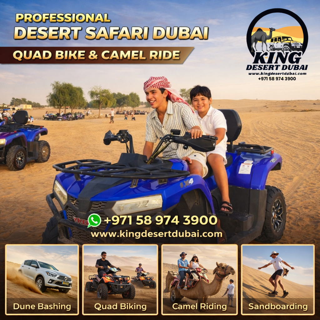desert safari Dubai with quad bike and camel ride