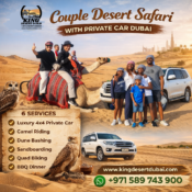 couple desert safari with private car Dubai
